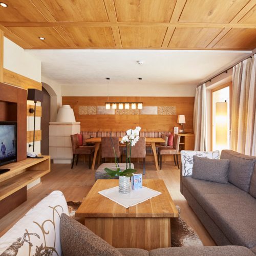 The dinette and lounge area of our apartments